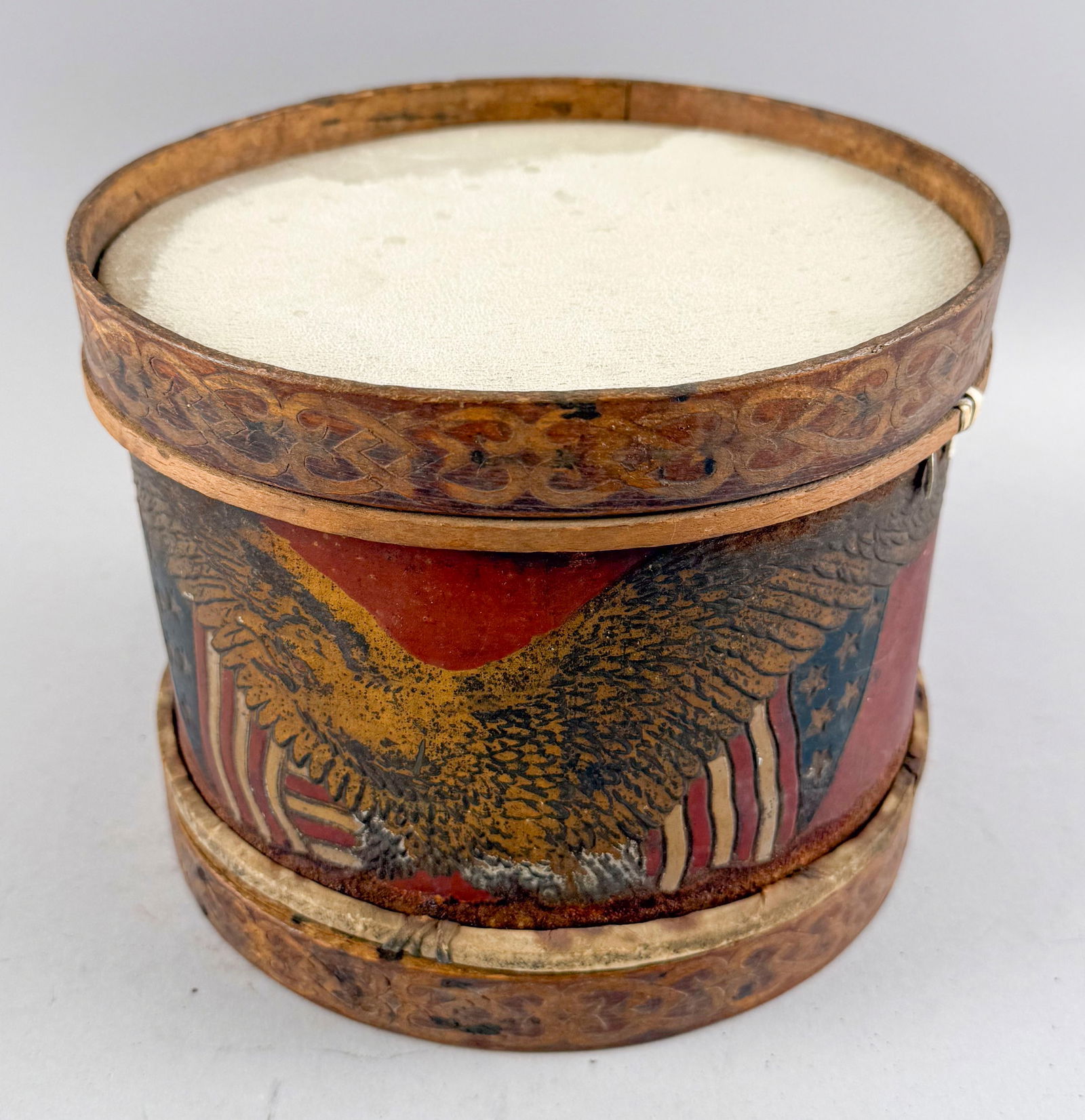 CHILD'S DRUM Early 20th Century Height 6". (1 of 3)