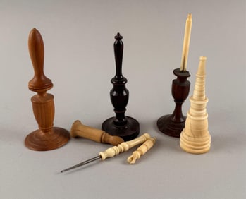 FIVE CANDLE PICKWICKS 19th Century Heights from 2" to 4".