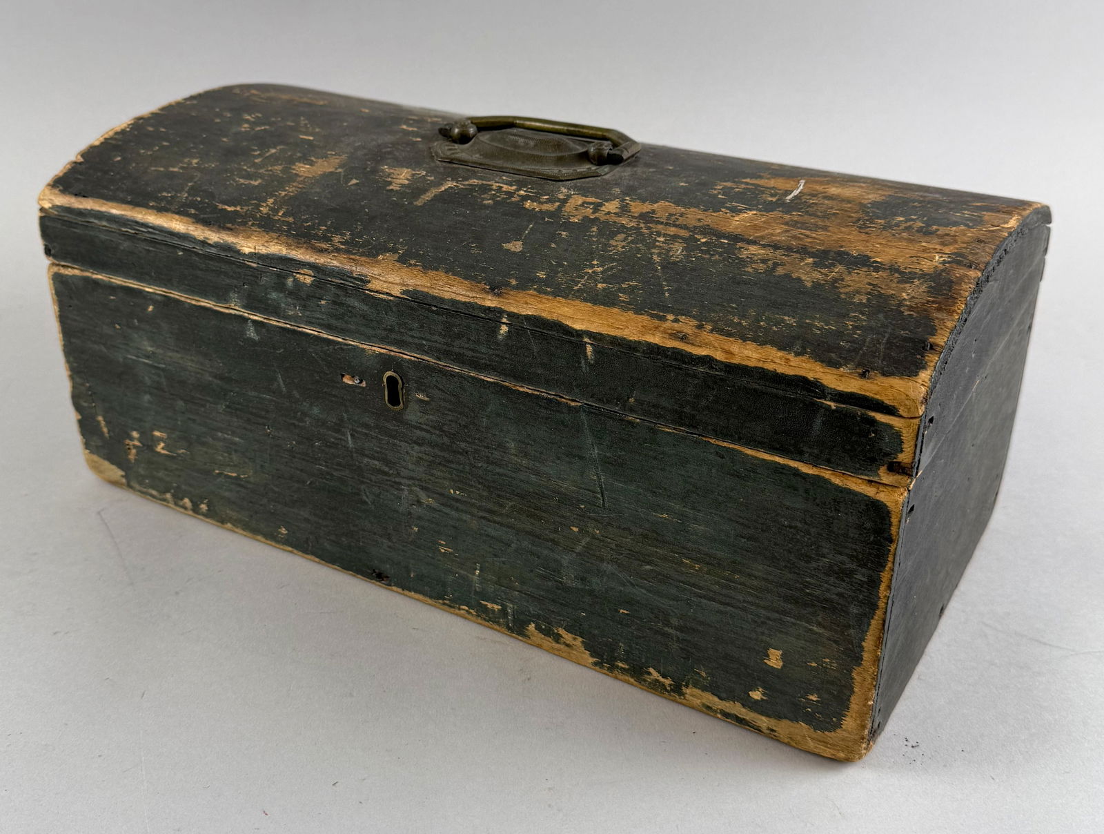 DOME-TOP BOX 19th Century Height 6". Length 14". Width 7". (1 of 3)