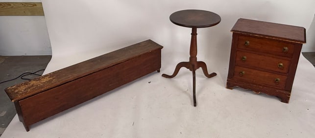 THREE PIECES OF FURNITURE 19th Century