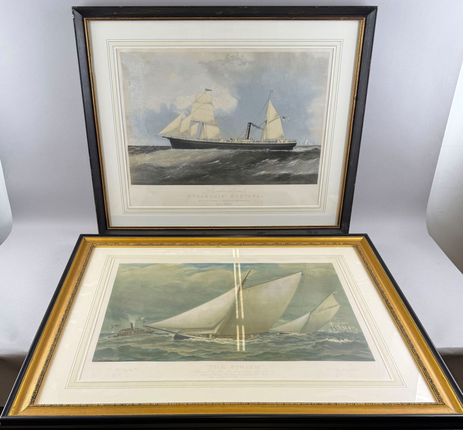 TWO MARITIME LITHOGRAPHS (1 of 9)