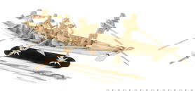 WHALEBONE MODEL OF A MANNED WHALE BOAT Probably America, Late 19th/Early 20th Century Height approx.