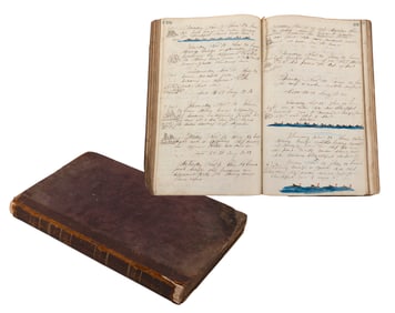 RARE AND IMPORTANT ILLUSTRATED WHALING JOURNAL FROM THE WHALESHIP "GAZELLE" Third Quarter of the
