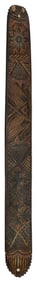 DOUBLE-SIDED RELIEF-CARVED BUSK 19th Century Length 12.75".