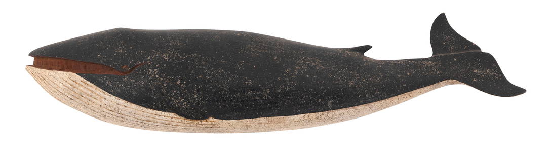 CLARK G. VOORHEES, JR. (Connecticut/Vermont, 1911-1980), Humpback whale plaque., Height 4". Length: CLARK G. VOORHEES, JR.Connecticut/Vermont, 1911-1980Humpback whale plaque. Stamped "C. Voorhees" and with a conjoined "CV" verso.Height 4". Length 18.25".