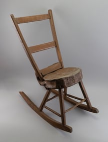 WHALE VERTEBRAE ROCKING CHAIR Late 19th/Early 20th Century Back height 24". Seat height 20".