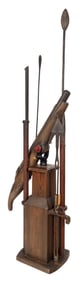 RARE SIGNED GREENER HARPOON BOW GUN ON STAND Birmingham, Mid-19th Century Gun length 53.5". Total