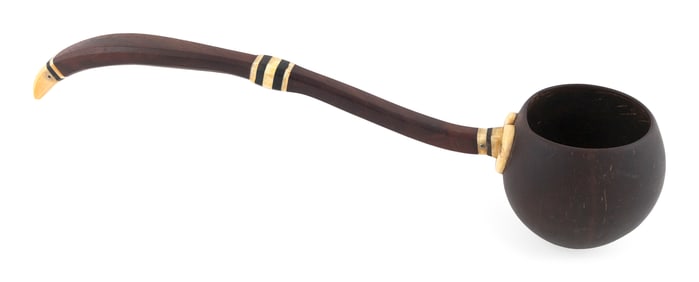 COCONUT SHELL DIPPER 19th Century Length 18.75".
