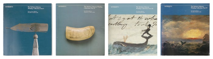 SET OF FOUR BARBARA JOHNSON WHALING COLLECTION AUCTION CATALOGS