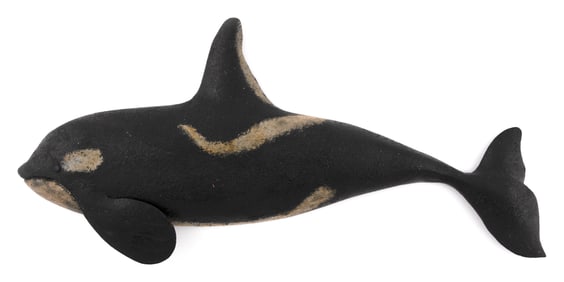 ROGER MITCHELL KILLER WHALE PLAQUE Massachusetts, Contemporary Length 23".