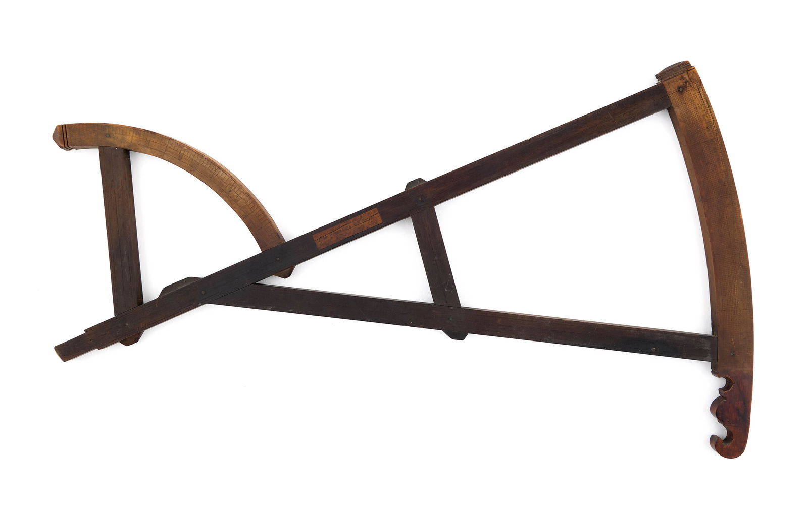 RARE THOMAS GREENOUGH BACKSTAFF QUADRANT Boston, Second Half of the 18th Century Length 24.25".
