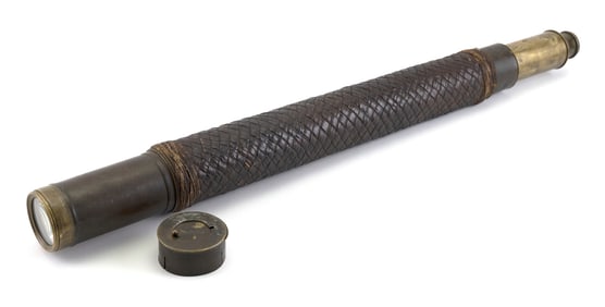 SINGLE-DRAW TELESCOPE First Half of the 19th Century Length closed 27".