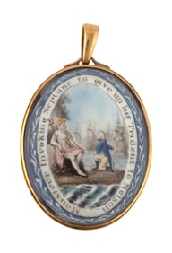 MINIATURE PAINTING PERTAINING TO LORD HORATIO NELSON England, Late 18th/Early 19th Century