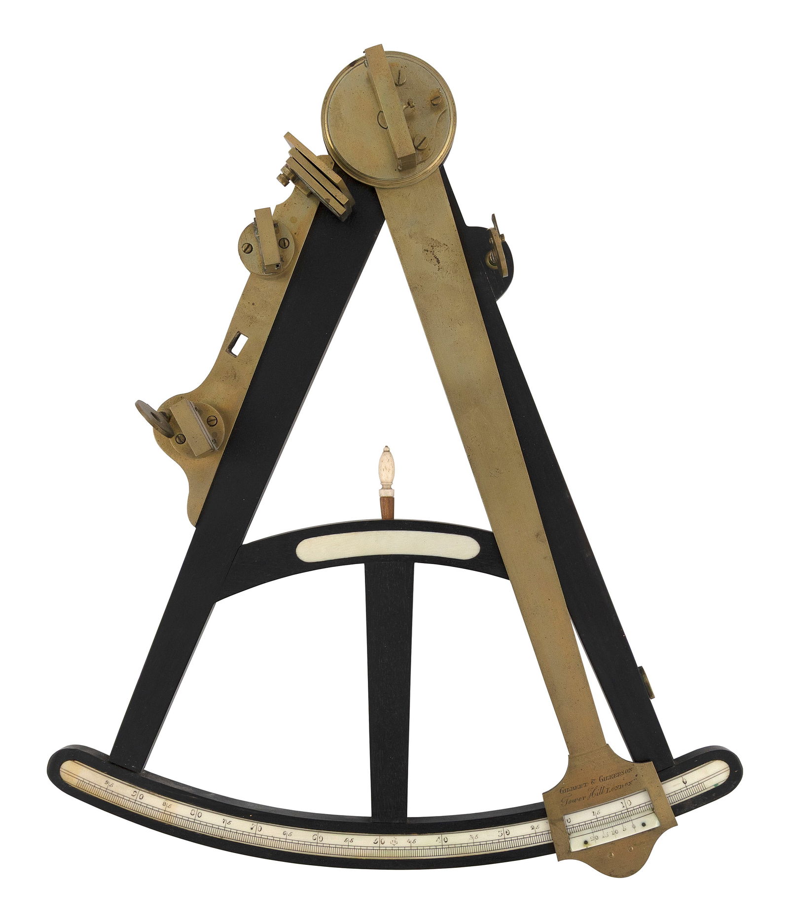 GILBERT & GILKERSON CASED OCTANT London, 19th Century Case length 16". Width 15". (1 of 2)