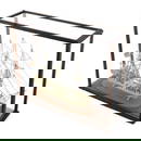 CASED BONE MODEL OF AN AMERICAN THREE-MASTED WARSHIP 19th Century Case height 11.5". Length 13.75".