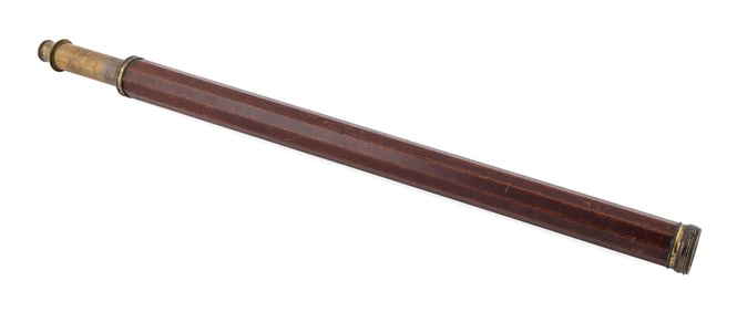 DECAGONAL SINGLE-DRAW SCOPE 19th Century Length closed 28".