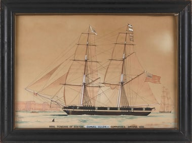 WORDEN G. WOOD (America, 1880-1943), "Brig Tenedos, of Boston, Samuel Allen - Commander, Smyrna,