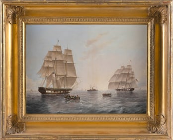 JAMES EDWARD BUTTERSWORTH (New Jersey/New York/United Kingdom, 1817-1894), Merchant vessels