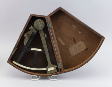 E.A. KUTZ CASED SEXTANT New York, 19th Century Case length 13". Width 11.75".
