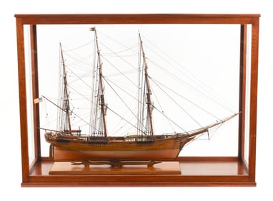 ROBERT I. INNIS CASED MODEL OF THE FAMOUS CLIPPER SHIP "FLYING CLOUD" South Dennis, Massachusetts,