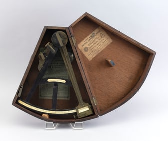 SPENCER & CO. CASED SEXTANT London, 19th Century Case length 14". Width 12.5".