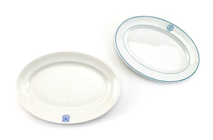 A UNITED STATES LIGHT HOUSE SERVICE PLATTER Circa 1935 Lengths 11.5" and 14".