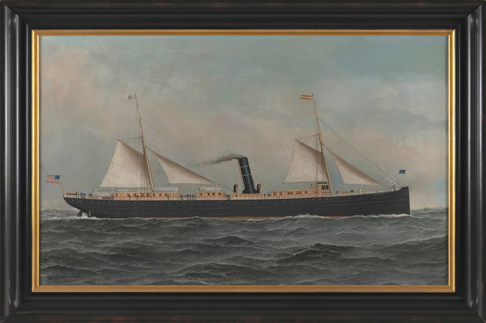 ANTONIO NICOLO GASPARO JACOBSEN (New York/New Jersey/Denmark, 1850-1921), The American steam/sail (1 of 2)