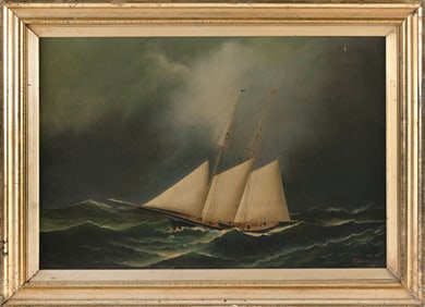 ANTONIO NICOLO GASPARO JACOBSEN (New York/New Jersey/Denmark, 1850-1921), The schooner Charity