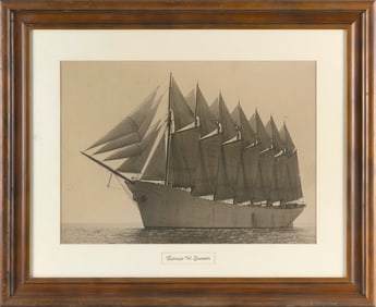 SILVER BROMIDE PHOTOGRAPH OF THE "THOMAS W. LAWSON" America, Circa 1915 15" x 21.25" sight. Framed