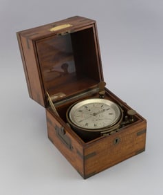 JOHN BRUCE & SONS CHRONOMETER Liverpool, Second Half of the 19th Century Case height 7.5". Width