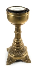 ORNATE BRONZE YACHT BINNACLE BASE Late 19th/Early 19th Century Height 34". Diameter of base 16".