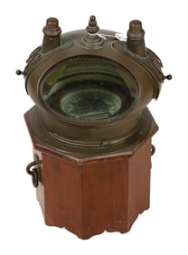 YACHT BINNACLE Late 19th/Early 20th Century Height 18.75". Total width 12.5".