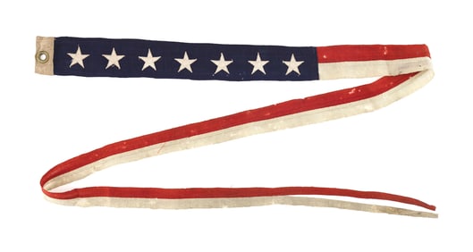 U.S. NAVY COMMISSIONING PENNANT Early 20th Century Length approx. 79".