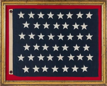 FORTY-FIVE STAR UNION JACK Late 19th/Early 20th Century Framed 24" x 30.5".