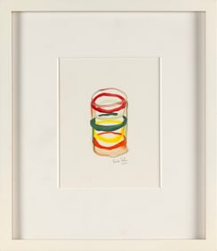 BARBARA E. COHEN (New York/Massachusetts, 1949-), Drinking glass., Watercolor and gouache on paper,