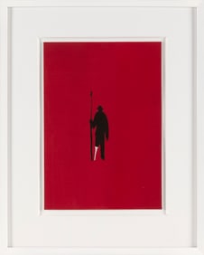 TIMOTHY W. WOODMAN, JR. (Massachusetts, 1952-2018), "Ahab"., Gouache on paper, 10" x 7". Framed 16"