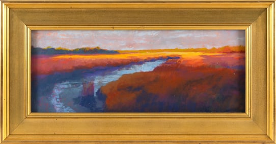 LORRAINE WALLACE TRENHOLM (New York/Massachusetts/Colorado, Contemporary), Cape Cod marsh., Pastel