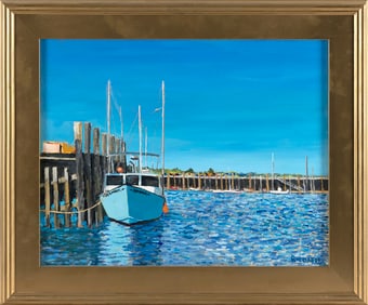 JOHN A. RICCIARDI (Massachusetts, 1943-), "Marauder"., Acrylic on canvas, 16" x 20". Framed 21" x