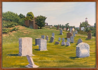 JAN MESSIER (Massachusetts, 1949-), Provincetown's departed., Oil on canvas, 27" x 40". Framed 29" x