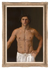 CHRISTOPHER PIERCE (New York, 1949-), "Alex"., Oil on canvas, 36" x 24". Framed 41" x 29".