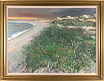 HERB EDWARDS (New Jersey/New Mexico/Massachusetts, 1940-), Cape Cod dunes., Oil on linen, 36" x 48".