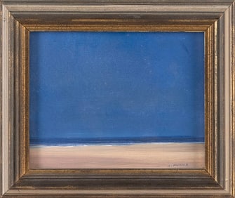 ANNE PACKARD (Massachusetts/New Jersey, 1933-), Blue sky., Oil on board, 4" x 5". Framed 5.25" x