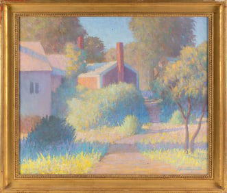 ERNEST G. PRINCIPATO (Massachusetts/Rhode Island, 1945-), "Cottage Hideaway"., Oil on canvas, 24" x