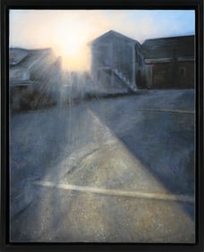 ADAM GRAHAM (Massachusetts, 1974-), "Montello Street"., Oil on linen, 20" x 16". Framed 21.5" x