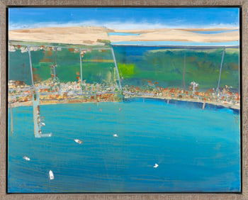 MICHAEL A. PALMER (Florida/Maine/Massachusetts, 1942-), Aerial view of Provincetown, Massachusetts.,
