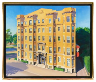 ED STITT (Massachusetts, Contemporary), 11 Tetlow Street, Boston., Oil on canvas, 29" x 35". Framed