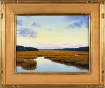 RONALD TINNEY (Massachusetts/Pennsylvania, 1958-), "Perfect Light"., Oil on canvas, 14" x 18".