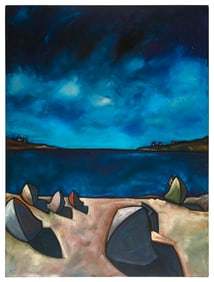 MICHAEL MCGUIRE (Massachusetts, 1953-), "Cloud Series 33"., Oil on canvas, 48" x 36". Unframed.