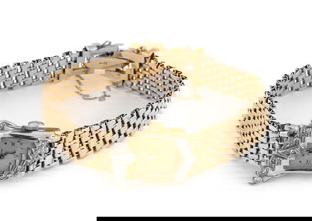 BULOVA 14KT YELLOW GOLD AND DIAMOND WATCH Approx. 19.7 total dwt.: BULOVA 14KT YELLOW GOLD AND DIAMOND WATCHBuckle design case with 12 small single-cut diamonds, approx. 0.25 ctw. Quartz movement. Case approx. 22.0 x 25.0mm. Flexible link band with fold-over clasp an