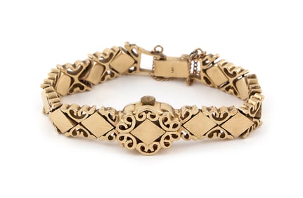 PESAG 14KT YELLOW GOLD BRACELET WATCH Approx. 24.8 total dwt.